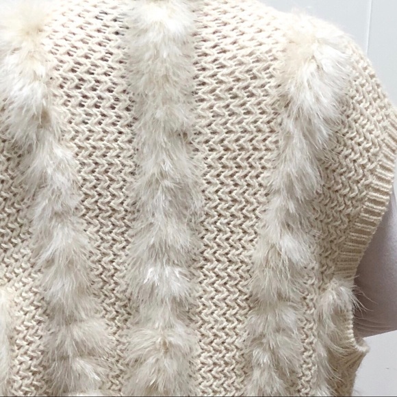 DKNY Feather Trimmed Alpaca Wool Cardigan - Picture 5 of 8